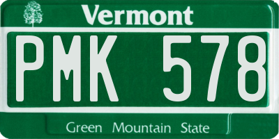 VT license plate PMK578