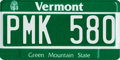 VT license plate PMK580