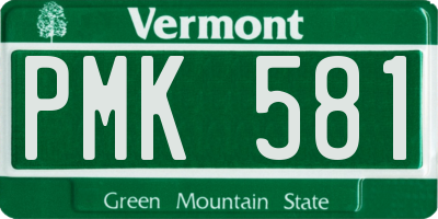 VT license plate PMK581