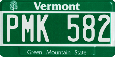 VT license plate PMK582