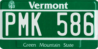 VT license plate PMK586