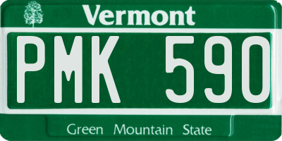 VT license plate PMK590