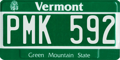 VT license plate PMK592