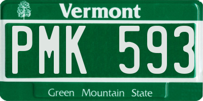 VT license plate PMK593