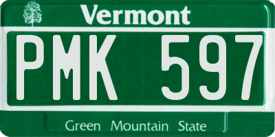 VT license plate PMK597
