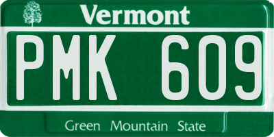 VT license plate PMK609