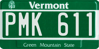 VT license plate PMK611