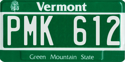 VT license plate PMK612