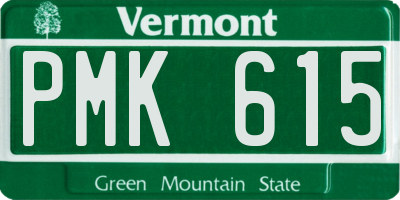 VT license plate PMK615