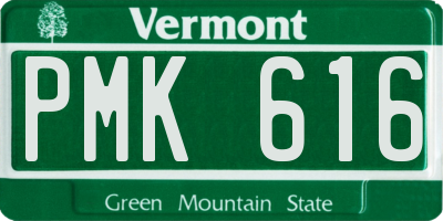 VT license plate PMK616