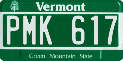 VT license plate PMK617