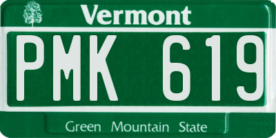 VT license plate PMK619