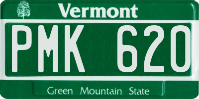 VT license plate PMK620
