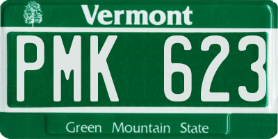 VT license plate PMK623