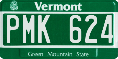VT license plate PMK624