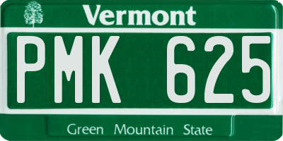 VT license plate PMK625