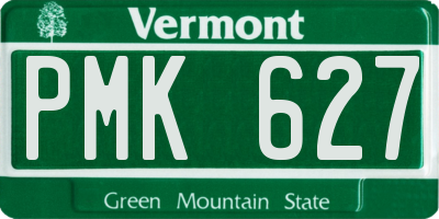 VT license plate PMK627