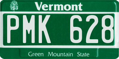 VT license plate PMK628