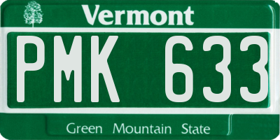 VT license plate PMK633