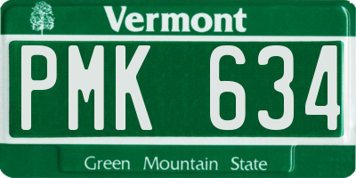 VT license plate PMK634