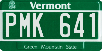 VT license plate PMK641