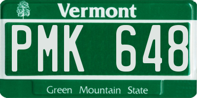 VT license plate PMK648