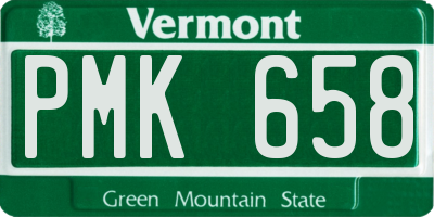 VT license plate PMK658