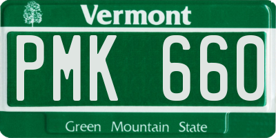 VT license plate PMK660