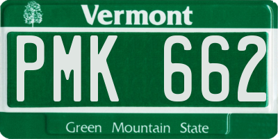 VT license plate PMK662