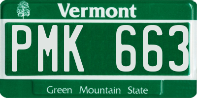 VT license plate PMK663