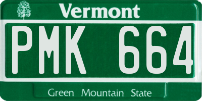 VT license plate PMK664