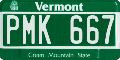 VT license plate PMK667