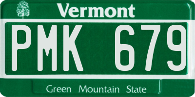 VT license plate PMK679
