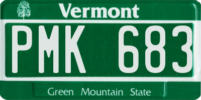 VT license plate PMK683