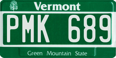 VT license plate PMK689