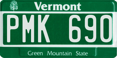 VT license plate PMK690