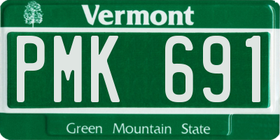 VT license plate PMK691