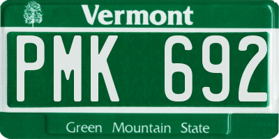 VT license plate PMK692