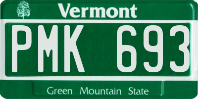 VT license plate PMK693