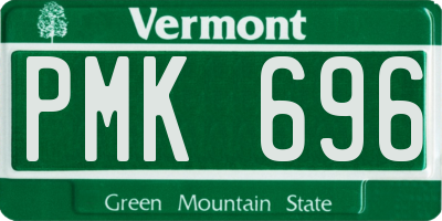VT license plate PMK696