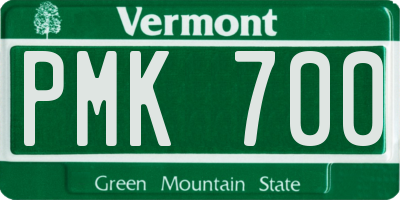 VT license plate PMK700