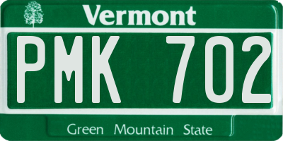 VT license plate PMK702