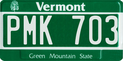VT license plate PMK703