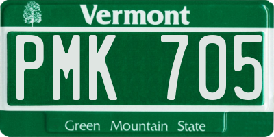 VT license plate PMK705