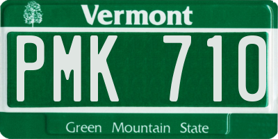 VT license plate PMK710