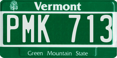 VT license plate PMK713