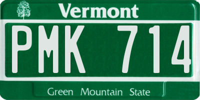 VT license plate PMK714