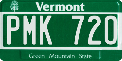 VT license plate PMK720