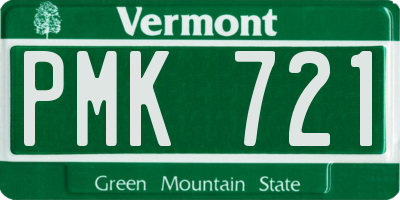 VT license plate PMK721