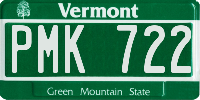 VT license plate PMK722